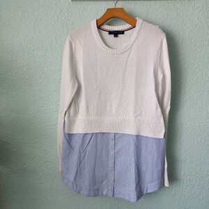 Tommy hilfiger long sleeve overlay Crop sweater